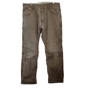 Kuhl Rydr Khaki Tan Vintage Patina Dye Articulated Outdoor Pants Mens 34x32